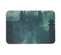 Diatomaceous Earth Bath Mat Super Absorbent Ghost in The Castle Bathroom Rug Non-Slip Quick-Dry Floor Mat for Bathroom, Kitchen, Vanity, Entryway - Machine Washable