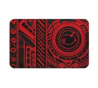 Diatomaceous Earth Bath Mat - Super Absorbent Quick Dry Door Mats Non-Slip Bathroom Rug Black and Red Floor Mat for Bath, Shower, Sink, Kitchen, Easy to Clean 50x80cm