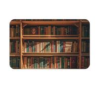 Diatomaceous Earth Bath Mat - Super Absorbent Quick Dry Door Mats Non-Slip Bathroom Rug Old Bookshelf Floor Mat for Bath, Shower, Sink, Kitchen, Easy to Clean 50x80cm