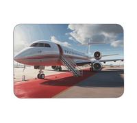 Diatomaceous Earth Bath Mat - Super Absorbent Quick Dry Door Mats Non-Slip Bathroom Rug Red Carpet Airplane Floor Mat for Bath, Shower, Sink, Kitchen, Easy to Clean 40x60cm