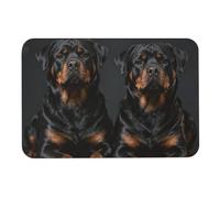 Diatomaceous Earth Bath Mat - Super Absorbent Quick Dry Door Mats Non-Slip Bathroom Rug Rottweiler Wallpaper Floor Mat for Bath, Shower, Sink, Kitchen, Easy to Clean 40x60cm