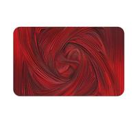 Diatomaceous Earth Bath Mat - Super Absorbent Quick Dry Door Mats Non-Slip Bathroom Rug Square Red Swirl Floor Mat for Bath, Shower, Sink, Kitchen, Easy to Clean 50x80cm