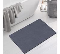 Diatomaceous Earth Non Slip Anti Mould Bathroom Rugs Quick Dry Anti-slip Floor Mat for Shower Stall Bathtub Sink Bedroom (Navy Blue, 40 x 60 cm)