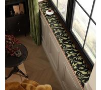 Diatomaceous Earth Window Sill Protector, Waterproof Window Sill Mat, Anti-Skid Bay Window Mat, Dog Cat Perch Bench, for Offices, Kitchens, Balconies(Black,20x200cm/8x79in)