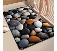 Diatomaceous Floor Mat 40x30cm Natural Stone Diatomaceous Floor(6 50*80cm) | for instant water absorption, dries in seconds, prevents slips, textured bottom, 40x30cm compact size