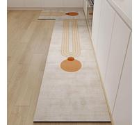Diatomaceous Kitchen Mat NonSlip WashableGeometric Design Bath Mat Shower Rug 60x120cm Round OrangePerfect for Kitchen & Bathroom Décor