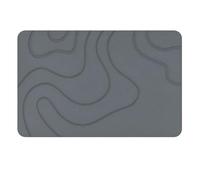 Diatomite Bath Mat, 40 X 60cm Diatomite Stone Bath Mat Quick Dry, Ultra Absorbent, Fast Drying, Non-slip Diatomaceous Earth Floor Mats for Kitchen, Bathroom, Bedroom (Dark Gray)