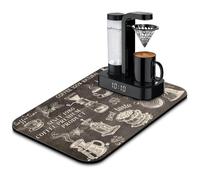 Diatomite Coffee Mat for Countertop 19"x12", Super Absorbent Quick Dry Espresso Machine Accessories, Hide Stains Rubber Backed Dish Drying Mat for Kitchen Bar Decor (Chalkboard)