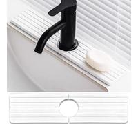 Diatomite Faucet Mat - 18'' Fast Drying Sink Splash Guard Water Absorbing Stone Sink Tray, Instant Faucet Mat for Kitchen & Bathroom Counter to Prevent Moisture Buildup