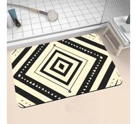 Diatomite Stone Bath Mat 120x170cm Super Absorbent Bathroom Mat, Non-Slip Quick Dry Bathroom Rug, Fast Drying Floor Bath Mats for Bathroom Toilet Bathtub Shower Room Doormat Kitchen Stripe 16-1175