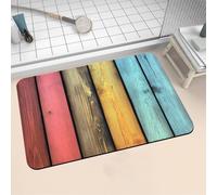 Diatomite Stone Bath Mat 140x200cm Super Absorbent Bathroom Mat, Non-Slip Quick Dry Bathroom Rug, Fast Drying Floor Bath Mats for Bathroom Toilet Bathtub Shower Room Doormat Kitchen Wood 16-1237