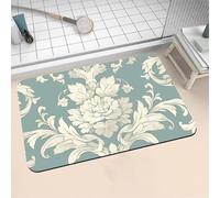 Diatomite Stone Bath Mat 40x60cm Super Absorbent Bathroom Mat, Non-Slip Quick Dry Bathroom Rug, Fast Drying Floor Bath Mats for Bathroom Toilet Bathtub Shower Room Doormat Kitchen Mandala 16-199