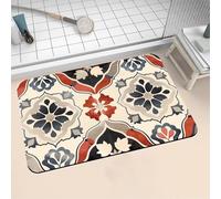 Diatomite Stone Bath Mat 40x60cm Super Absorbent Bathroom Mat, Non-Slip Quick Dry Bathroom Rug, Fast Drying Floor Bath Mats for Bathroom Toilet Bathtub Shower Room Doormat Kitchen Mandala 16-195