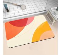 Diatomite Stone Bath Mat 60x90cm Super Absorbent Bathroom Mat, Non-Slip Quick Dry Bathroom Rug, Fast Drying Floor Bath Mats for Bathroom Toilet Bathtub Shower Room Doormat Kitchen Simple 16-1259