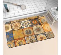 Diatomite Stone Bath Mat 60x90cm Super Absorbent Bathroom Mat, Non-Slip Quick Dry Bathroom Rug, Fast Drying Floor Bath Mats for Bathroom Toilet Bathtub Shower Room Doormat Kitchen Traditional 16-1303