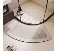 Diatomite Stone Curved Shower Mat Quick Dry Water Absorbent for Bathroom Kitchen Toilet Door (60x120cm)