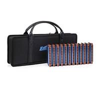 Diatonic Blues Harmonica 10-Hole Harmonica Set T008K 12 Keys Harmonica for Adults, Beginners, Students,Performers, Harmonica with Box (blue)