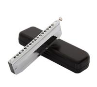 Diatonic Harmonica 16-hole 64-note Chromatic Harmonica In C Key Suitable For Beginners To Learn How To Play The Harmonica(Silver)