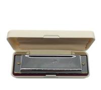 Diatonic Harmonica Diatonic 10 Hole Harmonica Mouth Organ With Case Jew's Harp Tuning Musical Instrument C Tone Blues Clues Jazz Harmonica(Silver)