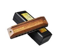 Diatonic Harmonica Rosewood Wooden Diatonic Harmonica/Blues Harp Grade Harmonica Key of C Beginners Getting Started(A)
