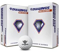 DIAWINGS W Max Distance Golf Balls for Maximum Distance, Anti Slice, Low Spin, Straight Shots | Half Dozen X 2, 12 Balls | White, Pink, Orange, Yellow (White)