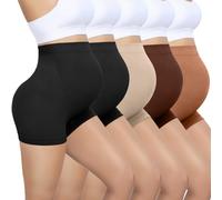 Diawsome 5 Pack Maternity Shapewear Seamless Underwear Over Bump Pregnancy Shorts High Waist Panties Under Dress Belly Support