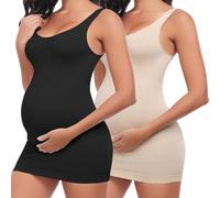 Diawsome Maternity Tank Tops Belly Support - Womens Sleeveless Bodycon Dresses for Baby Shower Pregnancy Shapewear Workout Shirts