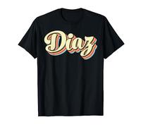 Diaz TShirt Retro Art Baseball Font Vintage T-Shirt