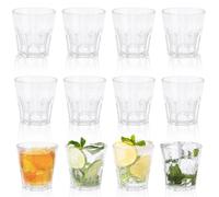 DIBALIYI 12PCS Reusable Premium Plastic Cups, 9.2OZ Transparently Acrylic Tumbler Glasses, 260ml Unbreakable Stackable Cocktail Glasses (12PCS 260 ml)