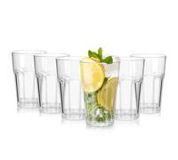 DIBALIYI 6PCS Reusable Premium Plastic Cups, 10 OZ Transparently Acrylic Tumbler Glasses, Unbreakable Stackable Cocktail Glasses for Kids and Adults, 300ml Drinking Cup for Home Picnic