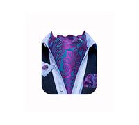 DiBanGu Luxury Ascot Self Tie Set for Men Woven Paisley Cravat Pocket Square Cufflinks Set