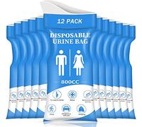 DIBBATU Urine Bag,12 PCS 800ML Disposable Urinal Bag for Travel, Emergency Portable Pee Bag and Vomit Bags, Unisex Urinal Bag as Toilet Bag Suitable for Camping, Traffic Jams, Pregnant, Patient, Kids