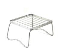 Dibiao Mini Stainless Steel BBQ Grill Rack Portable Compact Camping Grill Folding Campfire Grill 23 * 19. 5 * 11cm BBQ Chicken Leg Rack for Picnics Hiking