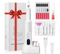 Diboniur Nail Mill, 12 in 1 Portable Nail Mill with LED Display, 18000RPM Professional Nail Cutter, USB Charging Nail Mill, Professional Nail Mill with 3 Adjustable Speeds