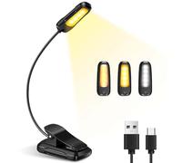 Diboniur, Pliers Light, 9 LEDs 3 Modes with USB Rechargeable Battery, 360° Flexible Neck Clip for Reading Books on Travel Emergency