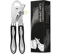 Diboniur Tin Opener Manual Can Opener Heavy Duty Stainless Steel, 3-in-1 Multif