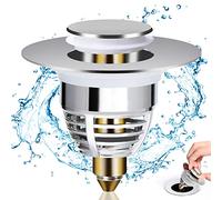Diboniur Universal Sink Plug, Full Metal Plug Sink for Bathtub, Kitchen, Washbasin (32-42 mm)