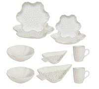 Dibor 10 Piece White Snowflake Christmas Dinner Set For 2 Person