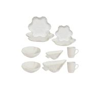 Dibor 10 Piece White Snowflake Christmas Dinner Set For 2 Person