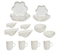 Dibor 20 Piece White Snowflake Christmas Dinner Set For 4 Person