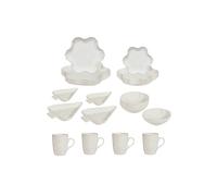 Dibor 20 Piece White Snowflake Christmas Dinner Set For 4 Person