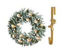 Dibor 35cm Crocus & Berry Christmas Wreath with Deer Wreath Hanger in Green Dibor Green