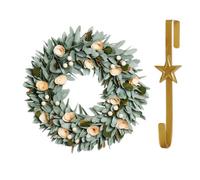 Dibor 35cm Crocus & Berry Christmas Wreath with Star Wreath Hanger in Green Dibor Green