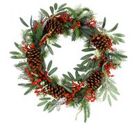 Dibor 50cm Giant Berry Bushel Xmas Decor Front Door Wreath Christmas Wreath Dibor Multicolor