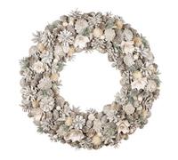 Dibor 50cm Giant Morning Frost Xmas Decor Front Door Wreath Christmas Wreath in Red Dibor Red