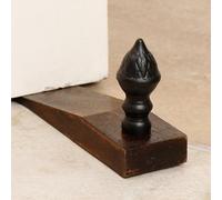 Dibor Acorn Door Wedge Antique Brown Cast Iron & Wooden Doorstop Decorative Free Standing Door Stop