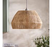 Dibor Angled Natural Home Décor Handwoven Seagrass Pendant Light Shade H28 X D45Cm