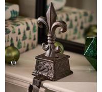 Dibor Antique Brown Fleur de Lys Stocking Hook Christmas Stocking Holder | Size: 1 Pack Dibor Brown 1 Pack