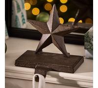 Dibor Antique Brown Star Decorative Stocking Hook Fireplace Stocking Holder Christmas Stocking Holder