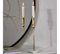 Dibor Antique Gold Round Marble Bottom Table Decoration Christmas Candle Holder